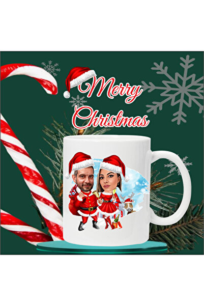 FARB MEDİA KİŞİYE ÖZEL YILBAŞI TEMALI KARİKATÜR KUPA BARDAK