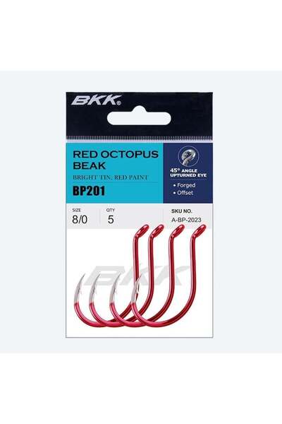BKK Red Octopus Beak 6/0 , 5 adet Tekli İiğne