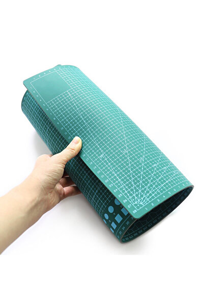 ACUTO Double Sided Cutting Pad A4 Cutting Mat Creator Knife 5 Spare Steel Ruler 30 cm A4 Cutting Set