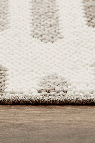 Kaşmir Halı 7/24 Iskandinav Elegance Venedik Bej Salon Mutfak Halısı Yolluk