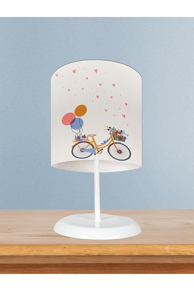 BAMBAŞKA MODA Baby and Children's Room Bicycle Balloon Patterned Lampshade