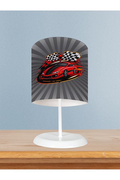 BAMBAŞKA MODA Baby and Children's Room Red Mcqueen Pattern Lampshade