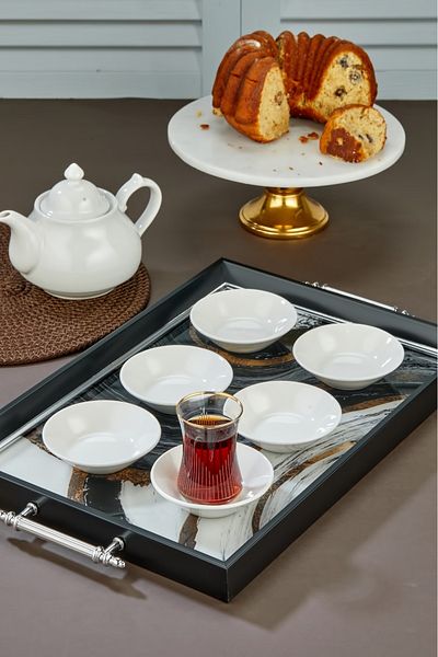 Cooker Luxury Porcelain 6-Piece Tea Plate