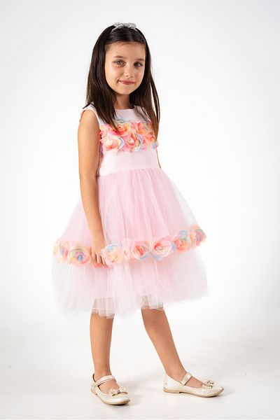 morwind Girl's Dress with Rose Detail