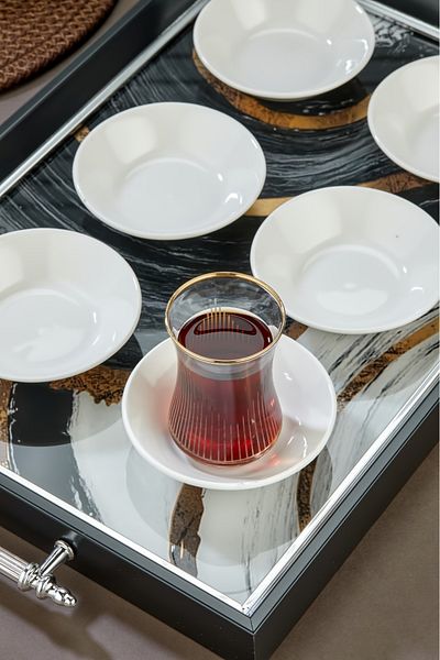 Cooker Luxury Porcelain 6-Piece Tea Plate