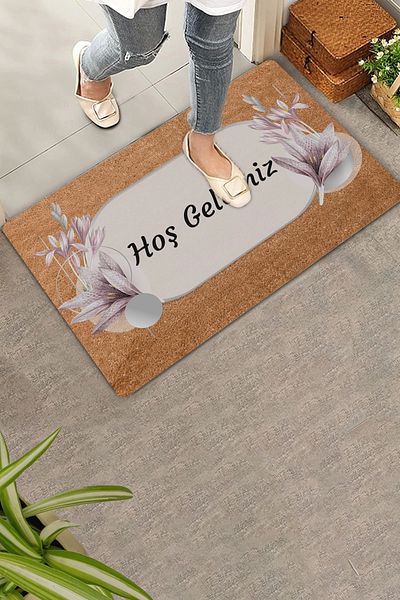 Valerine Life Lotus Flower Powder Color Welcome Door Mat 45x70cm