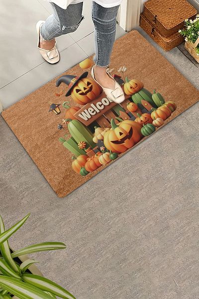 Valerine Life Halloween Pumpkin Welcome Door Mat 45x70cm