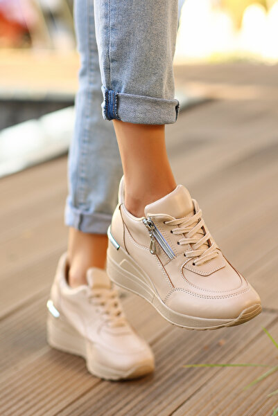 Madam Tarz Pantofi sport damă ocazional cu talpă cu fermoar Felicia