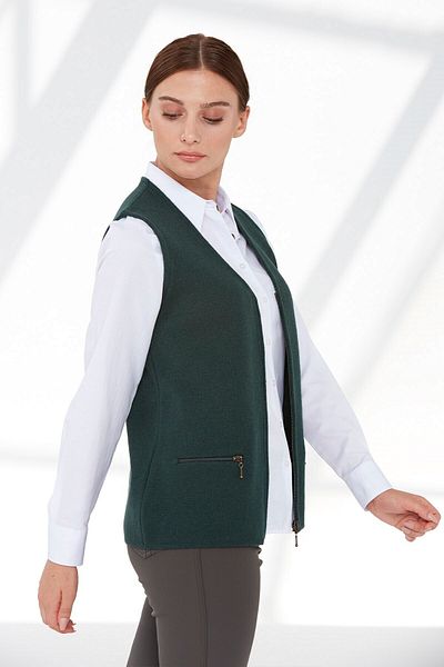 Desen 21003 Model Knitwear Vest - Steel Pocket and Zipper