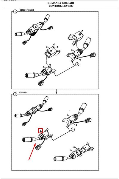 Partspro 701/80298/p - Shift Lever (JCB) 11 Pin - 522/05701