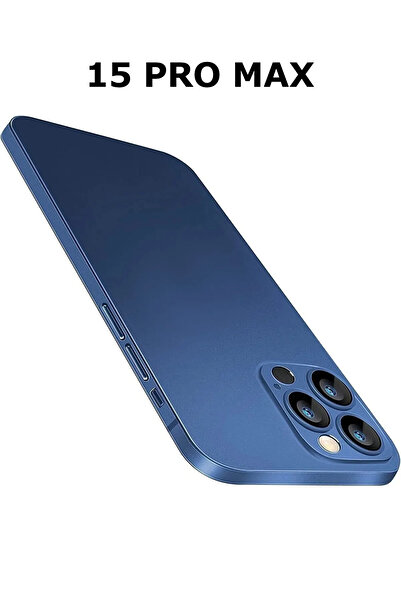 HyperAge غطاء رقيق للغاية متوافق مع آيفون 15 برو ماكس باللون الأزرق مع سطح غي...