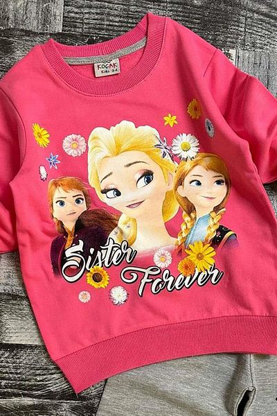 Riccotarz Rosafarbener Trainingsanzug für Mädchen mit „Frozen“-Aufdruck
