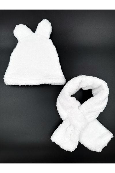 minial PLUSH BEATER AND NECK COLLAR KIDS SET ADJUSTABLE SCARF