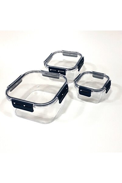 Nesto Home 3 Square Lockable Gasketed Storage Containers