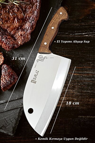 SürLaz Şef Bıçağı Japon Şef Bıçağı Kamp Bıçağı Özel Seri Bıçak 3'lü Set