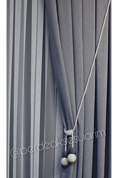 csstor 4 Toplu Kornişten Perde Toplama Aksesuarı (150 CM) 1 Adet