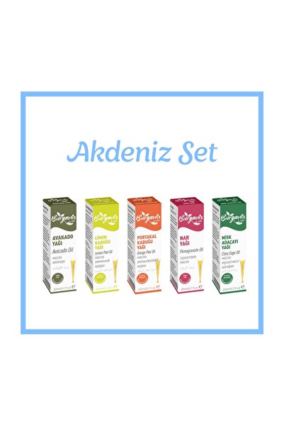 Biorganix Life Akdeniz Yağları Seti(Avokado,Limon,Portakal,Nar,Misk Adaçayı) ...