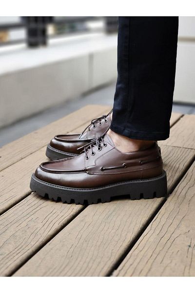 İBAY RAINER BROWN COLOR DAILY GENUINE LEATHER SHOES
