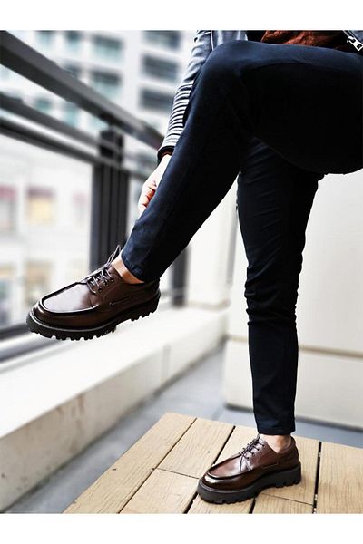 İBAY RAINER BROWN COLOR DAILY GENUINE LEATHER SHOES