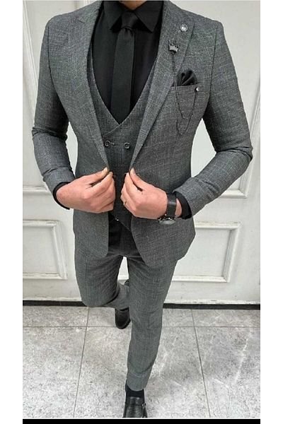 FRİYA Slim Fit Slim κοστούμι με γιλέκο