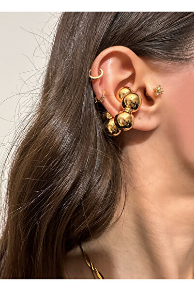 Okko Store Top Top Büyük Earcuff Kıkırdak Küpesi