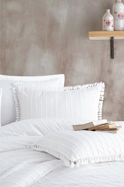 Nordqueen 100% Cotton Single Tassel Duvet Cover Set