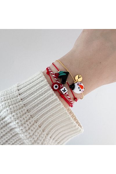 CHARMLUCKY Murano Christmas bracelet combination 1