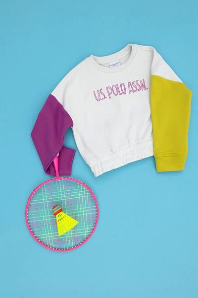 U.S. Polo Assn. U.S. Polo Assn. Суитшърт с ефектом „stone“ на U.S. Polo Assn.Girls