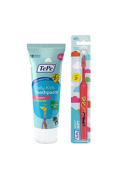 TePe Daily Kids Çocuk Diş Macunu 75ml Yumuşak Çocuk Diş Fırçası