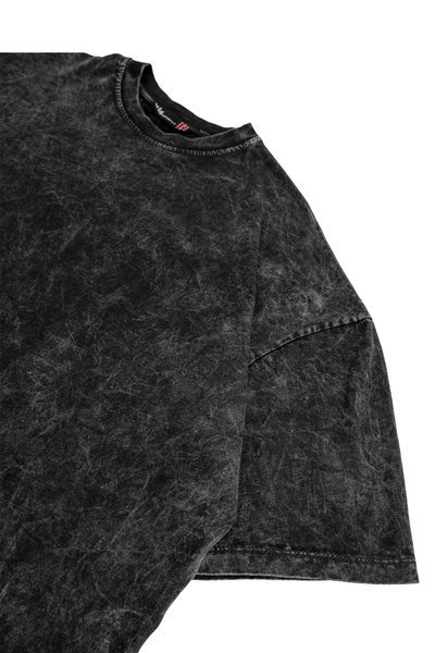 Sekizbiraltı Πλυμένο Μαύρο Basic Oversize Unisex Tshirt