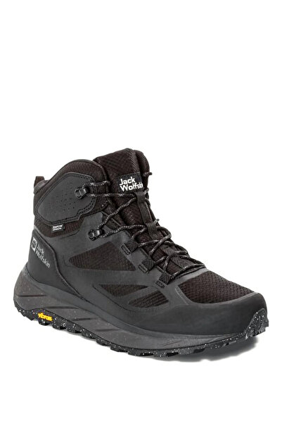 Jack Wolfskin حذاء TERRAVENTURE TEXAPORE MID أسود للرجال للاستخدام الخارجي