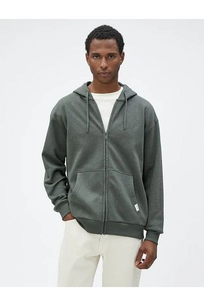 Koton 4WAM70112MK Koton Men's Sweat GREEN