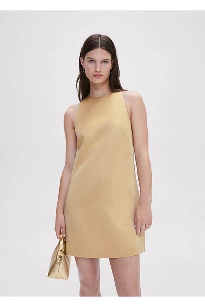 MANGO Woman Κοντό φόρεμα από σατέν look