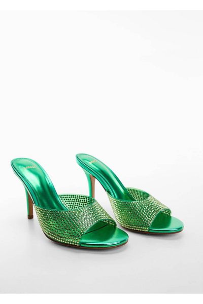 MANGO Woman Shiny Heeled Sandals