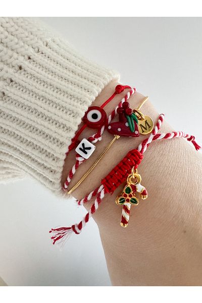 CHARMLUCKY Murano Christmas bracelet combination 1