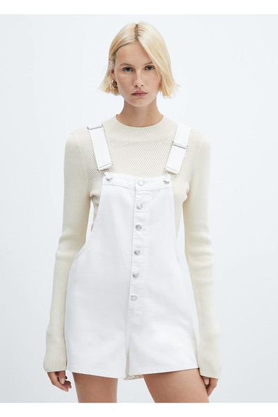 MANGO Woman Buttoned jeans jumpsuit