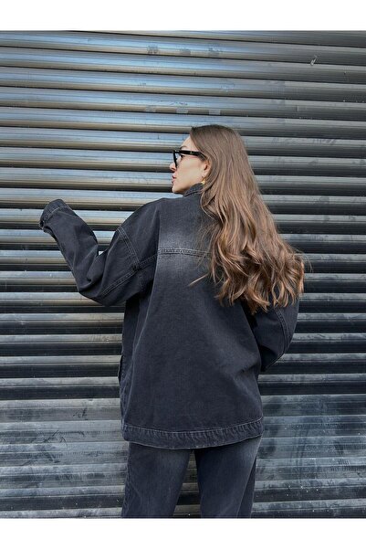 Touz Vintage Denim Jeans Unisex Black Jacket