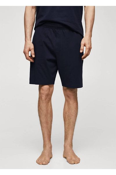 MANGO Man Set pijamale pantaloni scurți din bumbac