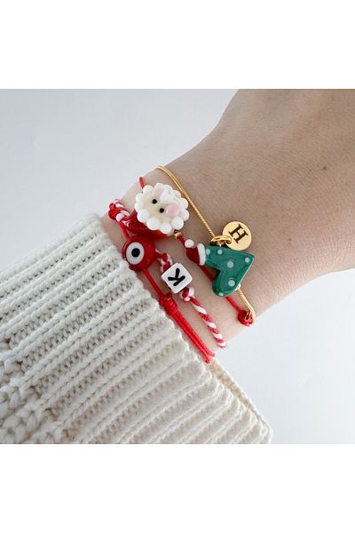 CHARMLUCKY Murano Christmas bracelet combination 1