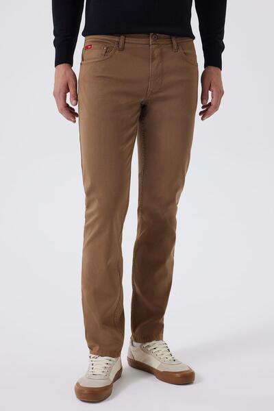 Lee Cooper Ανδρικό υφαντό παντελόνι Jagger καφέ