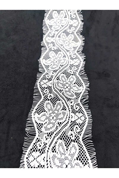 FASHİON DANTEL دانتيل ملتحي عرض 10 سم طول 1.5 متر إكرو (أبيض فاتح)