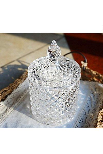 devigo Glass Sugar Bowl Turkish Delight Bowl Treat Dragee
