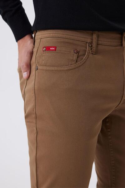 Lee Cooper Ανδρικό υφαντό παντελόνι Jagger καφέ