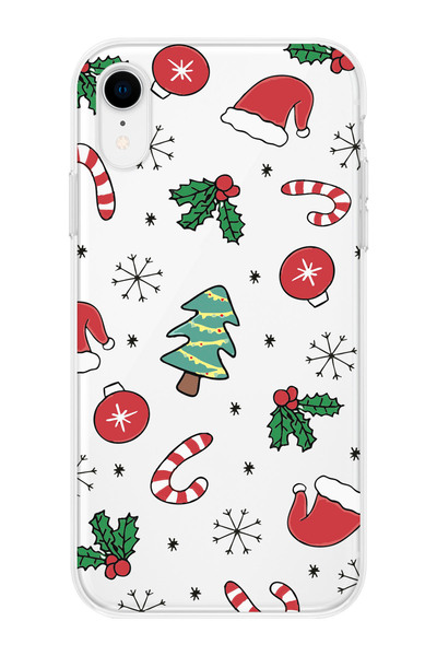 shoptocase Iphone XR Uyumlu Yılbaşı Noel Hediyelik Telefon Kılıfı
