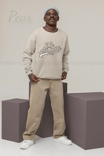 Pear Wear Αυθεντικό ανδρικό φούτερ oversize με στάμπα