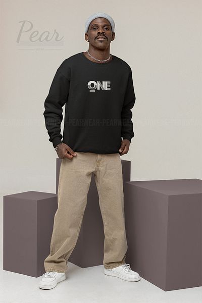 Pear Wear Мъжки суитшърт с принт ONE Oversize
