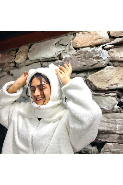 BEBEĞİME ÇORAP Λούτρινο κασκόλ Beanie Welsoft Fleece γιακάς 10-14 ετών