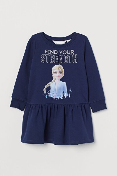 Pink Hippo Kids Kız Çocuk Frozen Elsa Baskılı Sweatshirt Elbise