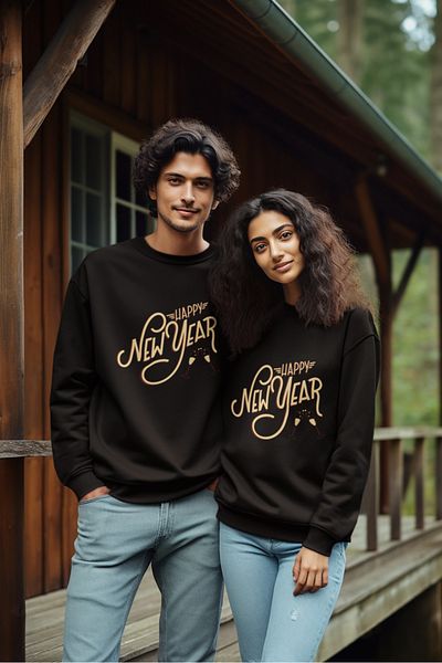 ALİKA New Year Unisex Sweatshirt with New Year Design