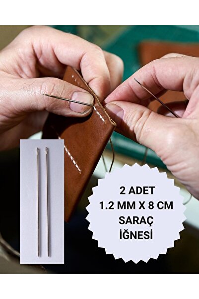 Eskişehir hobi sanat Küt Başlı Elde Mumlu Ip Dikiş Iğnesi, Saraç El Iğnesi, D...